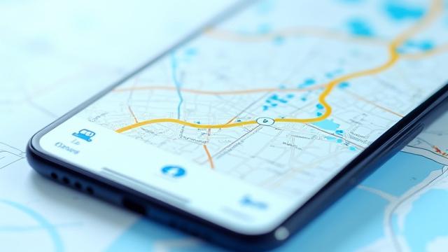 Larawan ng disenyong cartographic na may mga linya ng mapa at icon para sa pagpaplano ng lunsod