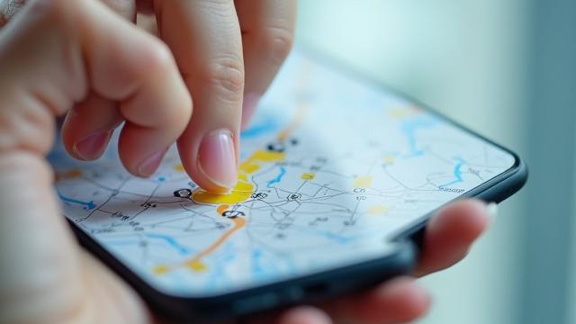 Larawan ng interactive na web map interface na may mga marker at tool ng user